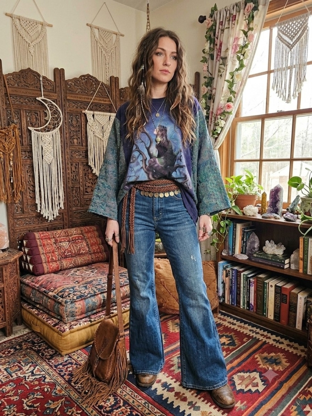 ARTSY CUSTUM OVERDYED FAIRY ELF TOP OSFM
